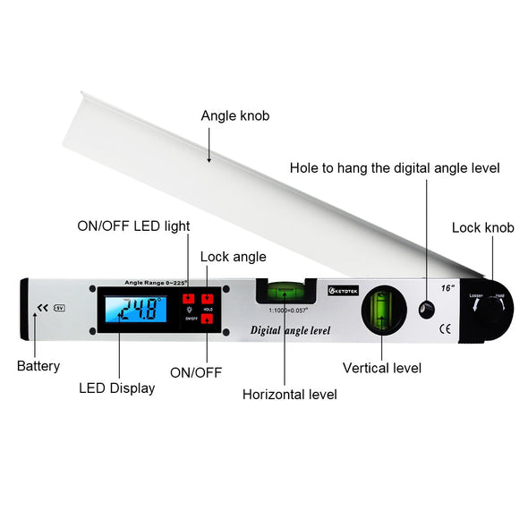 Electronic Protractor Digital Goniometer Angle Finder