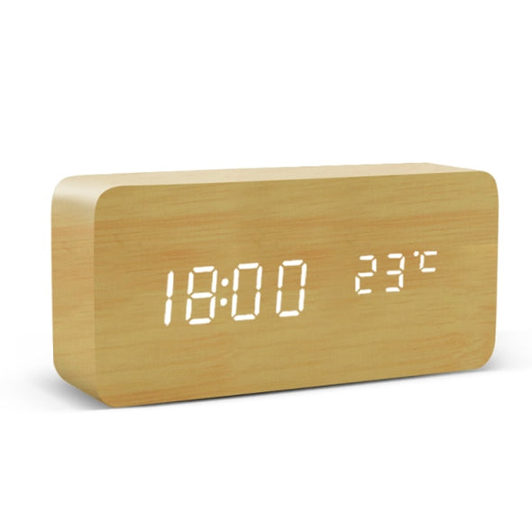 Wooden LED Alarm Clock